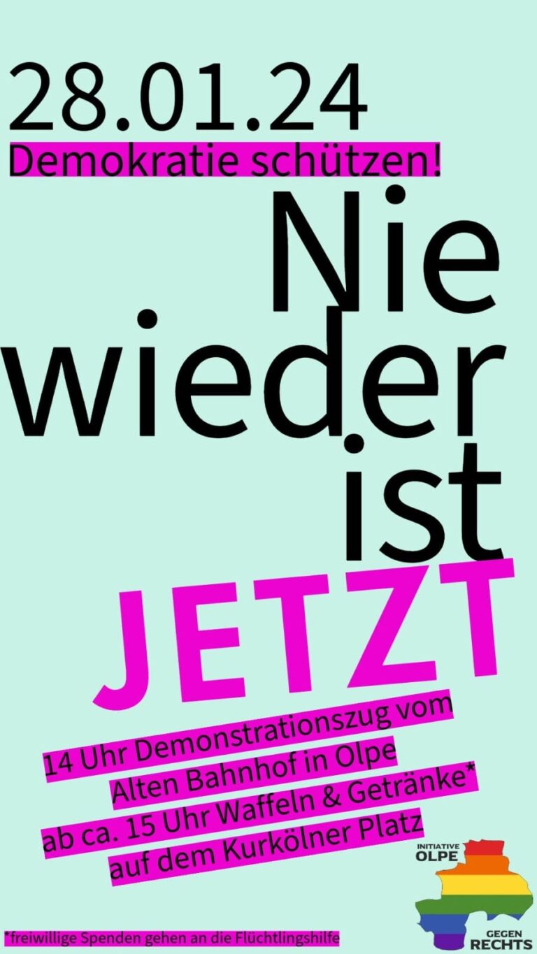 „Demokratie schützen! Nie wieder ist JETZT“