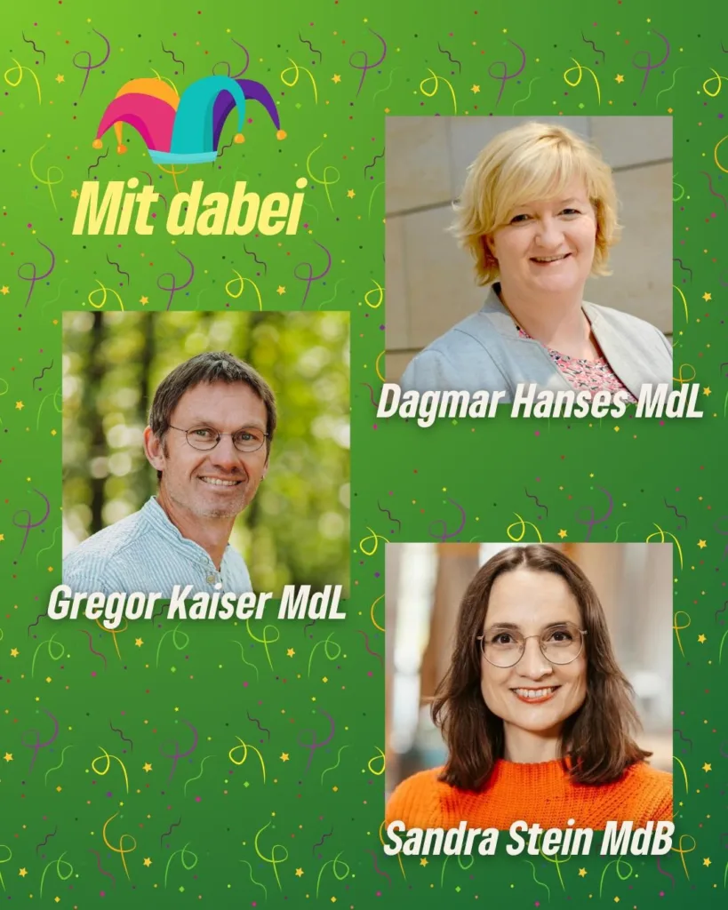 Plakat zum Politischen Aschermittwoch mit Gregor Kaiser MdL, Dagmar Hanses MdL und Sandra Stein MdB